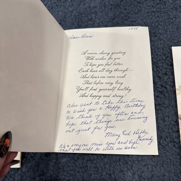 Vintage Lot Of 6 used get well cards - Picture 7 of 12